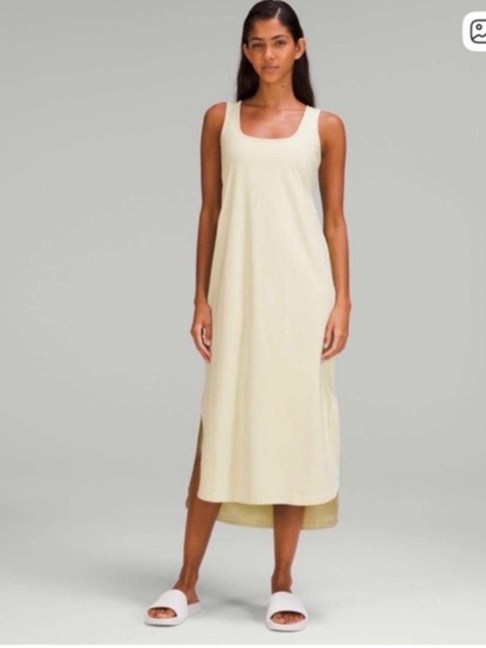 Lululemon Pima Cotton Open-Back Midi Dress in Dewy